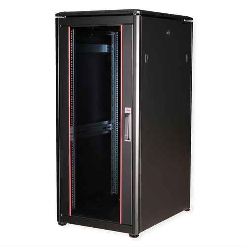 ROLINE ROLINE 19" CABINET NETWORK PRO 26U, 600x800 (WxD), PORTA IN VETRO, NERO - ARMADI RACK | TecnoCARE.net Sabaudia, Latina, Terracina, San Felice Circeo e Pontinia