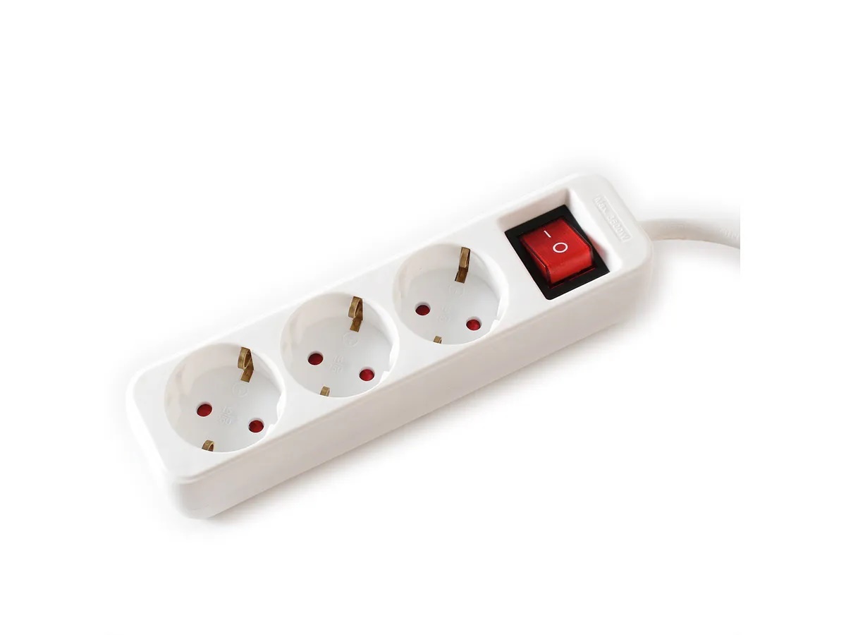 VALUE VALUE POWER STRIP, 3X, CON INTERRUTTORI, BIANCO, 3M, SHUKO - MULTIPRESE | TecnoCARE.net Sabaudia, Latina, Terracina, San Felice Circeo e Pontinia