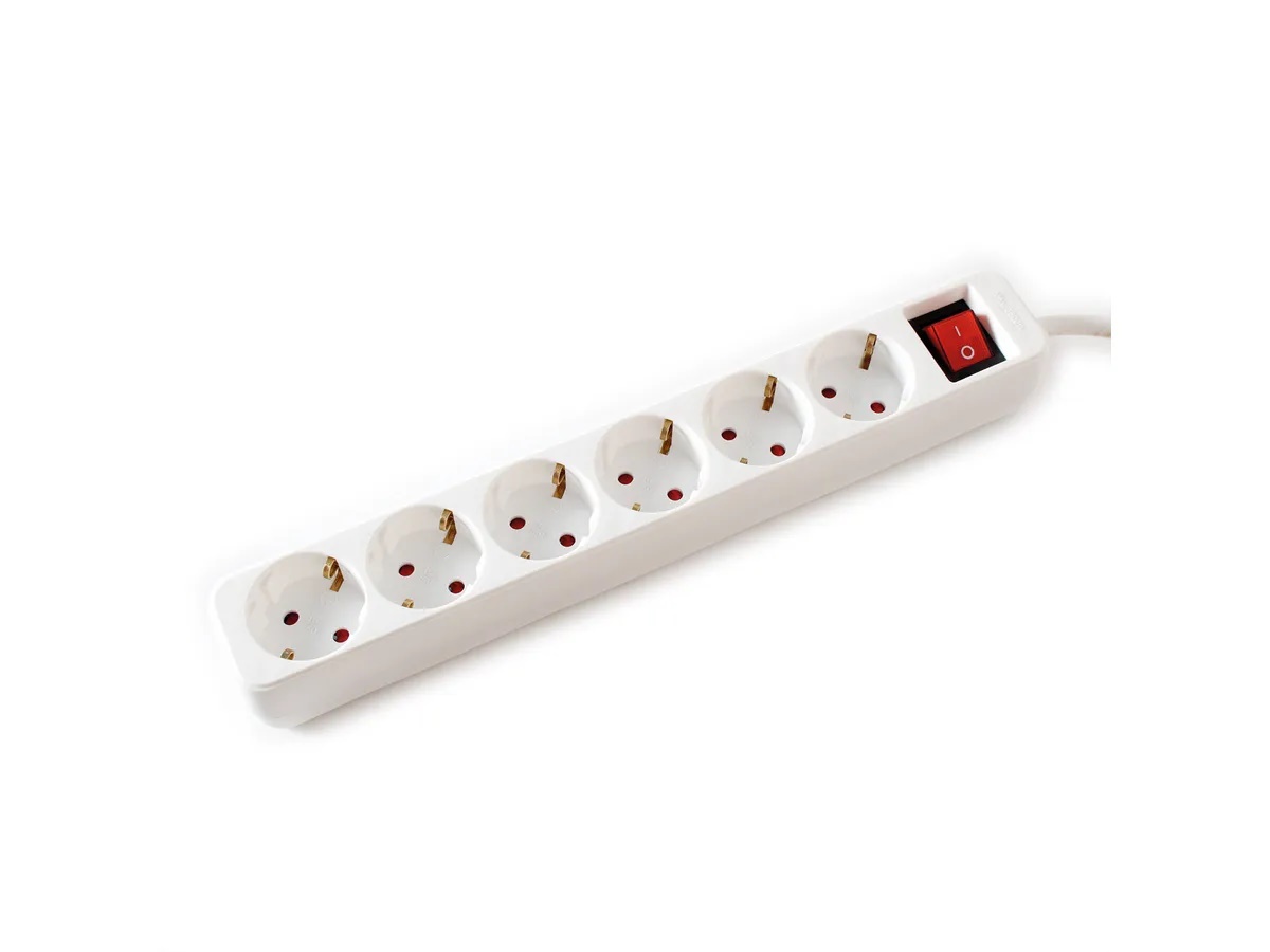 VALUE VALUE POWER STRIP, 6X, CON INTERRUTTORI, BIANCO, 1.5M, SHUKO - MULTIPRESE | TecnoCARE.net Sabaudia, Latina, Terracina, San Felice Circeo e Pontinia