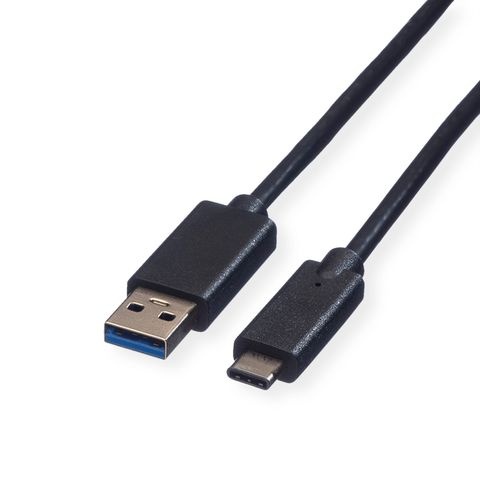ROLINE ROLINE GREEN CAVO USB3.2 GEN1, A - C, M/M, BLACK, 1M - CAVI USB | TecnoCARE.net Sabaudia, Latina, Terracina, San Felice Circeo e Pontinia