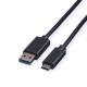 ROLINE ROLINE GREEN CAVO USB3.2 GEN1, A - C, M/M, BLACK, 1M - CAVI USB | TecnoCARE.net Sabaudia, Latina, Terracina, San Felice Circeo e Pontinia