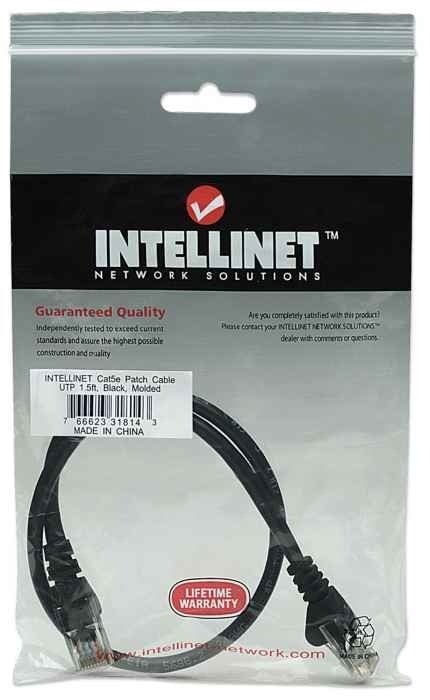 INTELLINET Intellinet 0.45m Cat5e cavo di rete Nero 0,5 m U/UTP (UTP) - CAVI PER COMPUTER E PERIFERICHE | TecnoCARE.net Sabaudia, Latina, Terracina, San Felice Circeo e Pontinia