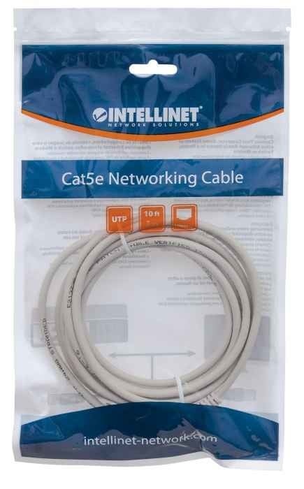 INTELLINET Intellinet Cat5e, 3m cavo di rete Grigio U/UTP (UTP) - CAVI PER COMPUTER E PERIFERICHE | TecnoCARE.net Sabaudia, Latina, Terracina, San Felice Circeo e Pontinia