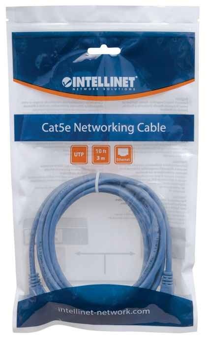 INTELLINET Intellinet 3m Cat5e cavo di rete Blu U/UTP (UTP) - CAVI PER COMPUTER E PERIFERICHE | TecnoCARE.net Sabaudia, Latina, Terracina, San Felice Circeo e Pontinia