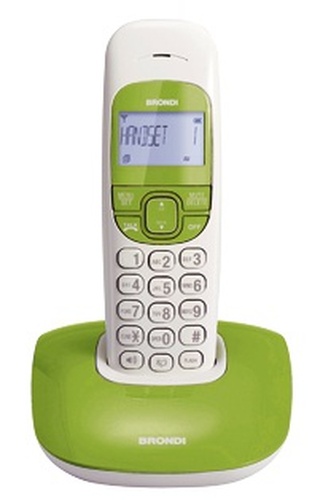 BRONDI BRONDI TELEFONO CORDLESS NICE BIANCO/VERDE - TELEFONIA FISSA E CORDLESS | TecnoCARE.net Sabaudia, Latina, Terracina, San Felice Circeo e Pontinia