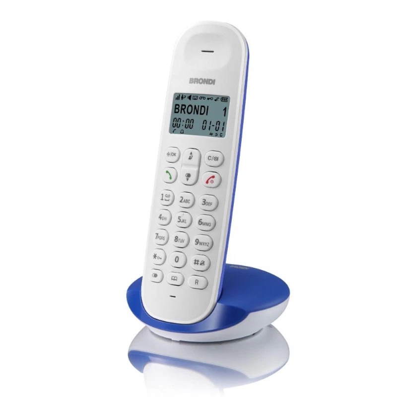 BRONDI BRONDI TELEFONO CORDLESS LOTUS BIANCO BLU - TELEFONIA FISSA E CORDLESS | TecnoCARE.net Sabaudia, Latina, Terracina, San Felice Circeo e Pontinia