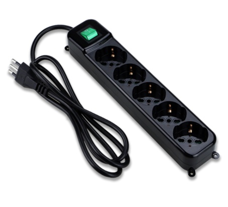 TECNOWARE TECNOWARE MULTIPRESA FILTRATA, INTERRUTTORE LUMINOSO, CHILD PROTECTION, SPINA INGRESSO ITALIA, 5 USCITE FILTRATE INCLINATE TIPO SCHUKO/ITALIA 10/16 A, COLORE NERO - MULTIPRESE | TecnoCARE.net Sabaudia, Latina, Terracina, San Felice Circeo e Pontinia