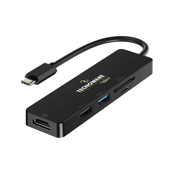 TECNOWARE TECNOWARE HUB USB TYPE-C HUB 5 IN 1 ADAPTER - HUB USB | TecnoCARE.net Sabaudia, Latina, Terracina, San Felice Circeo e Pontinia