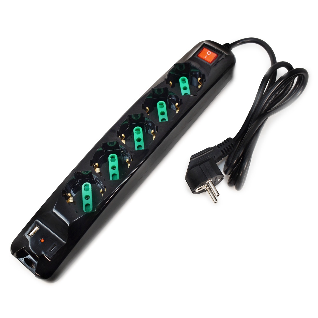 TECNOWARE TECNOWARE POWER CLEANER INPUT SCHUKO - 5 OUTPUT ITA/SCHUKO + USB-A, USB-C - GRUPPI DI CONTINUITA ACCESSORI UPS | TecnoCARE.net Sabaudia, Latina, Terracina, San Felice Circeo e Pontinia