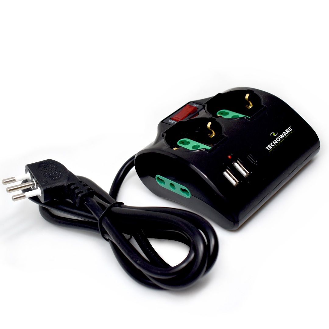 TECNOWARE TECNOWARE MULTIPRESA INPUT 10A ITA, USCITE 2 SCHUKO/ITA, 2 ITA, 2 USB-A, USB-C - MULTIPRESE | TecnoCARE.net Sabaudia, Latina, Terracina, San Felice Circeo e Pontinia