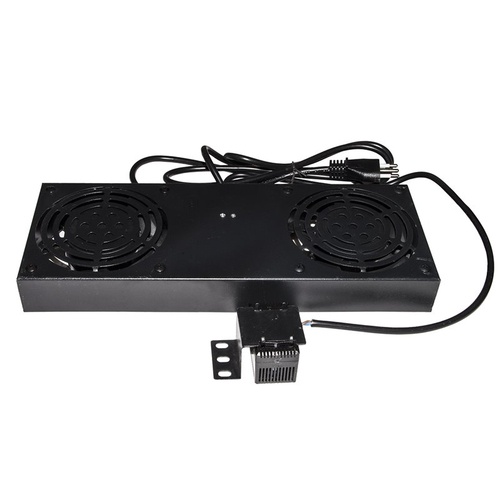 LINK MODULO 2 VENTOLE CON TERMOSTATO PER ARMADI RACK A MURO LINK COLORE NERO - ARMADI RACK ACCESSORI | TecnoCARE.net Sabaudia, Latina, Terracina, San Felice Circeo e Pontinia