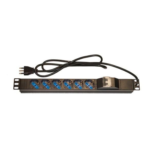 LINK MULTIPRESA ALIMENTAZIONE PER RACK 19 CON 6 PRESE UNIVERSALI TRIPOLARI/SCHUKO MAGNETOTERMICA - ARMADI RACK ACCESSORI | TecnoCARE.net Sabaudia, Latina, Terracina, San Felice Circeo e Pontinia