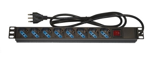LINK MULTIPRESA DA RACK 19 8 PRESE UNIVERSALI CON INTERRUTTORE SPINA ITALIANA 16A - ARMADI RACK ACCESSORI | TecnoCARE.net Sabaudia, Latina, Terracina, San Felice Circeo e Pontinia