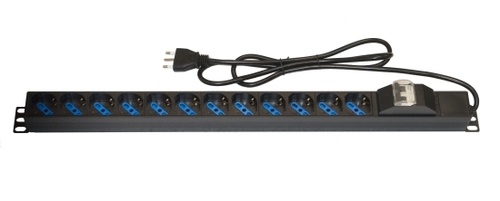 LINK MULTIPRESA VERTICALE A 12 PORTE UNIVERSALI PER ARMADI RACK CON INTERRUTTORE MAGNETOTERMICO - ARMADI RACK ACCESSORI | TecnoCARE.net Sabaudia, Latina, Terracina, San Felice Circeo e Pontinia
