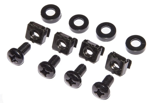 LINK KIT 50 VITI, DADI E RONDELLE PER INSTALLAZIONI SU ARMADI RACK 19" COLORE NERO - ARMADI RACK ACCESSORI | TecnoCARE.net Sabaudia, Latina, Terracina, San Felice Circeo e Pontinia