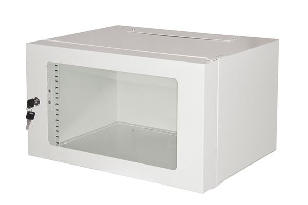 LINK ARMADIO RACK 19 6U PROFONDITA 360 MM COLORE GRIGIO PORTA IN VETRO - ARMADI RACK | TecnoCARE.net Sabaudia, Latina, Terracina, San Felice Circeo e Pontinia