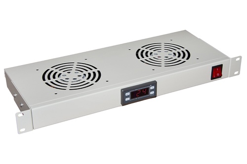 LINK MODULO 2 VENTOLE RAFFREDDAMENTO CON DISPLAY GRIGIO - ARMADI RACK ACCESSORI | TecnoCARE.net Sabaudia, Latina, Terracina, San Felice Circeo e Pontinia