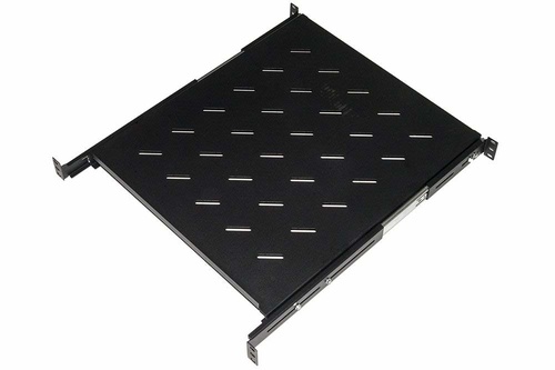LINK RIPIANO UNIVERSALE PER ARMADIO RACK 19 ESTRAIBILE SU BINARI TELESCOPICI 1 UNITA NERO 550MM. - ARMADI RACK ACCESSORI | TecnoCARE.net Sabaudia, Latina, Terracina, San Felice Circeo e Pontinia