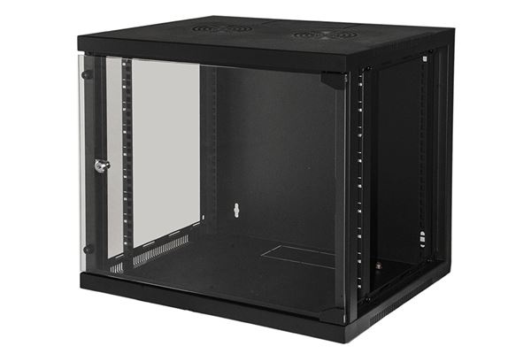 LINK ARMADIO RACK 19 9 UNITA DA MURO PER RETI (A)485 X (L)540 X (P) 450 MM COLORE NERO PORTA VETRO - ARMADI RACK | TecnoCARE.net Sabaudia, Latina, Terracina, San Felice Circeo e Pontinia