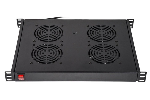 LINK RIPIANO PER ARMADI RACK 19 CON 4 VENTOLE NERO 4 AGGANCI 483x330x44mm CON TERMOSTATO - ARMADI RACK ACCESSORI | TecnoCARE.net Sabaudia, Latina, Terracina, San Felice Circeo e Pontinia