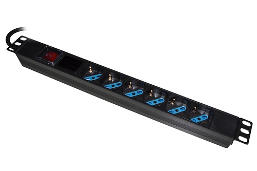 LINK MULTIPRESA 6 POSIZIONI DA RACK 19 CON DISPLAY PER IL CARICO DEI DISPOSITIVI COLLEGATI - ARMADI RACK ACCESSORI | TecnoCARE.net Sabaudia, Latina, Terracina, San Felice Circeo e Pontinia