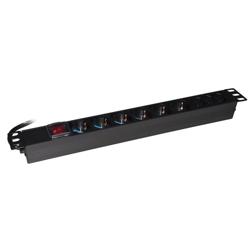 LINK MULTIPRESA DA RACK 19 CON 6 PRESE UNIVERSALI + 3 PRESE C13 CON INTERRUTTORE SPINA ITALIANA 16A - ARMADI RACK ACCESSORI | TecnoCARE.net Sabaudia, Latina, Terracina, San Felice Circeo e Pontinia