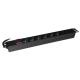 LINK MULTIPRESA DA RACK 19 CON 6 PRESE UNIVERSALI + 3 PRESE C13 CON INTERRUTTORE SPINA ITALIANA 16A - ARMADI RACK ACCESSORI | TecnoCARE.net Sabaudia, Latina, Terracina, San Felice Circeo e Pontinia