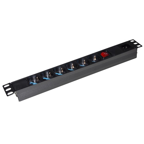 LINK MULTIPRESA DA RACK 19 6 PRESE UNIVERSALI CON PRESA PER CAVO ALIMENTAZIONE C20 - ARMADI RACK ACCESSORI | TecnoCARE.net Sabaudia, Latina, Terracina, San Felice Circeo e Pontinia