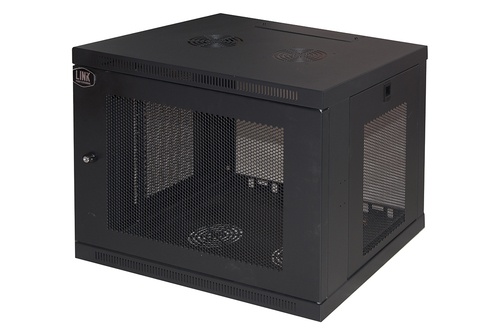 LINK ARMADIO RACK 19 9U CON PORTE TRAFORATE MM 510 (A), 600 (L), 450 (P) COLORE NERO - ARMADI RACK | TecnoCARE.net Sabaudia, Latina, Terracina, San Felice Circeo e Pontinia
