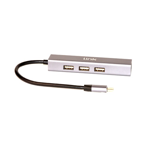 LINK LINK ADATTATORE USB-C MASCHIO CON PRESA RETE RJ45 10/100 + HUB 3 PORTE USB 2.0 - ADATTATORI | TecnoCARE.net Sabaudia, Latina, Terracina, San Felice Circeo e Pontinia