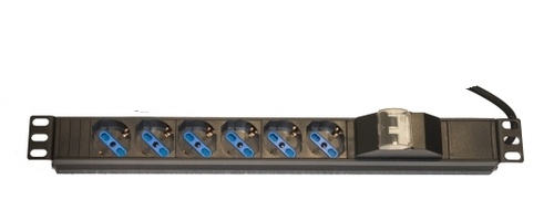 LINK MULTIPRESA ALIMENTAZIONE PER RACK 19 CON 6 PRESE UNIVERSALI TRIPOLARI/SCHUKO MAGNETOTERMICA CAVO MT 3 - ARMADI RACK ACCESSORI | TecnoCARE.net Sabaudia, Latina, Terracina, San Felice Circeo e Pontinia