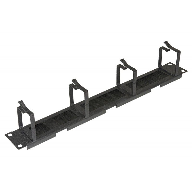 LINK LISTELLO GUIDACAVI PER ARMADI 19 1 UNITA 4 ANELLI CON FORO PASSAGGIO CAVI E SPAZZOLA ANTIPOLVERE COLORE NERO IN METALLO - ARMADI RACK ACCESSORI | TecnoCARE.net Sabaudia, Latina, Terracina, San Felice Circeo e Pontinia
