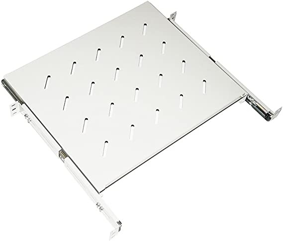 LINK RIPIANO UNIVERSALE PER ARMADIO RACK 19 ESTRAIBILE SU BINARI TELESCOPICI 1 UNITA GRIGIO 570 MM. - ARMADI RACK ACCESSORI | TecnoCARE.net Sabaudia, Latina, Terracina, San Felice Circeo e Pontinia