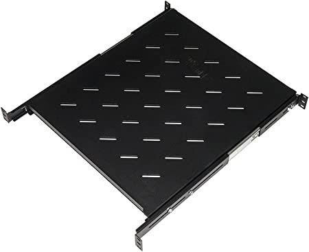 LINK RIPIANO UNIVERSALE PER ARMADIO RACK 19 ESTRAIBILE SU BINARI TELESCOPICI 1 UNITA NERO 570 MM. - ARMADI RACK ACCESSORI | TecnoCARE.net Sabaudia, Latina, Terracina, San Felice Circeo e Pontinia