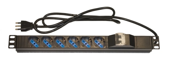 LINK MULTIPRESA ALIMENTAZIONE PER RACK 19 CON 6 PRESE UNIVERSALI TRIPOLARI/SCHUKO MAGNETOTERMICA CON STAFFE COLORE ROSSO - ARMADI RACK ACCESSORI | TecnoCARE.net Sabaudia, Latina, Terracina, San Felice Circeo e Pontinia