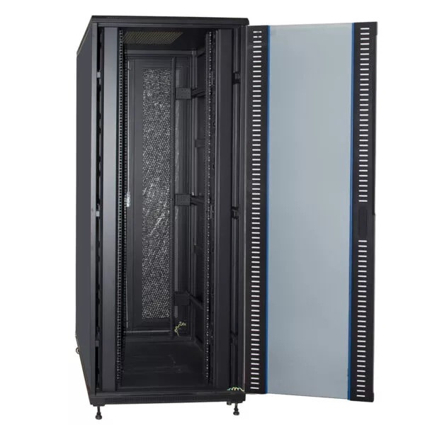 LINK ARMADIO RACK 19 42U (A)2055, (L)800, (P)1000 PORTA TRAFORATA COLORE NERO CON GUIDACAVI LATERALE DA ASSEMBLARE - ARMADI RACK | TecnoCARE.net Sabaudia, Latina, Terracina, San Felice Circeo e Pontinia