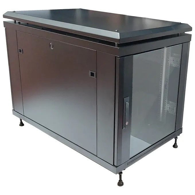 LINK ARMADIO RACK 19 12 UNITA (A)700X (L)600 X PROFONDITA 1000 MM. COLORE NERO PORTA VETRO - ARMADI RACK | TecnoCARE.net Sabaudia, Latina, Terracina, San Felice Circeo e Pontinia