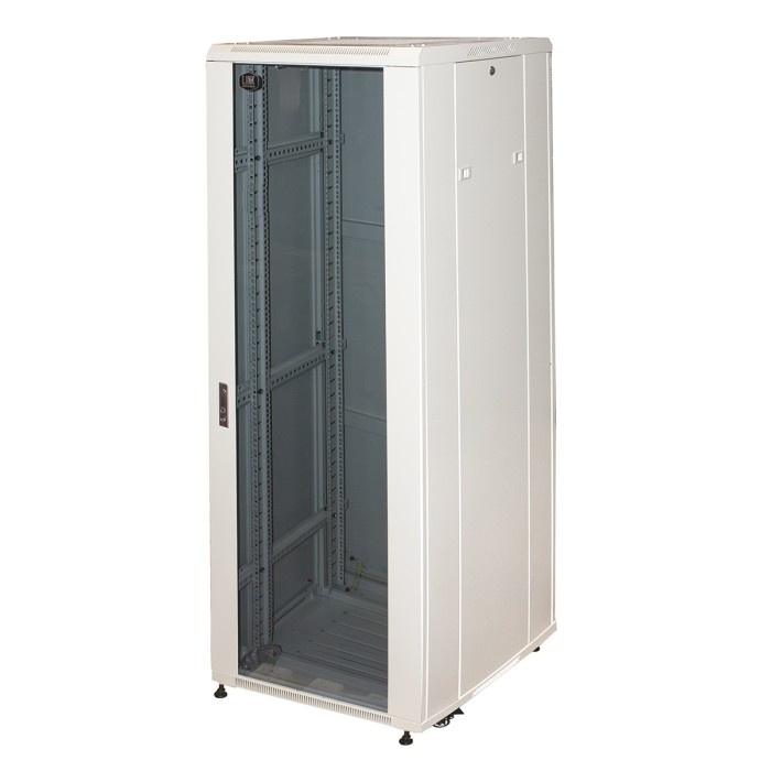 LINK ARMADIO RACK PER RETI 19 42U (A)2002, (L)600, (P)1000, COLORE GRIGIO PORTA A VETRO SERIE EAVI - ARMADI RACK | TecnoCARE.net Sabaudia, Latina, Terracina, San Felice Circeo e Pontinia