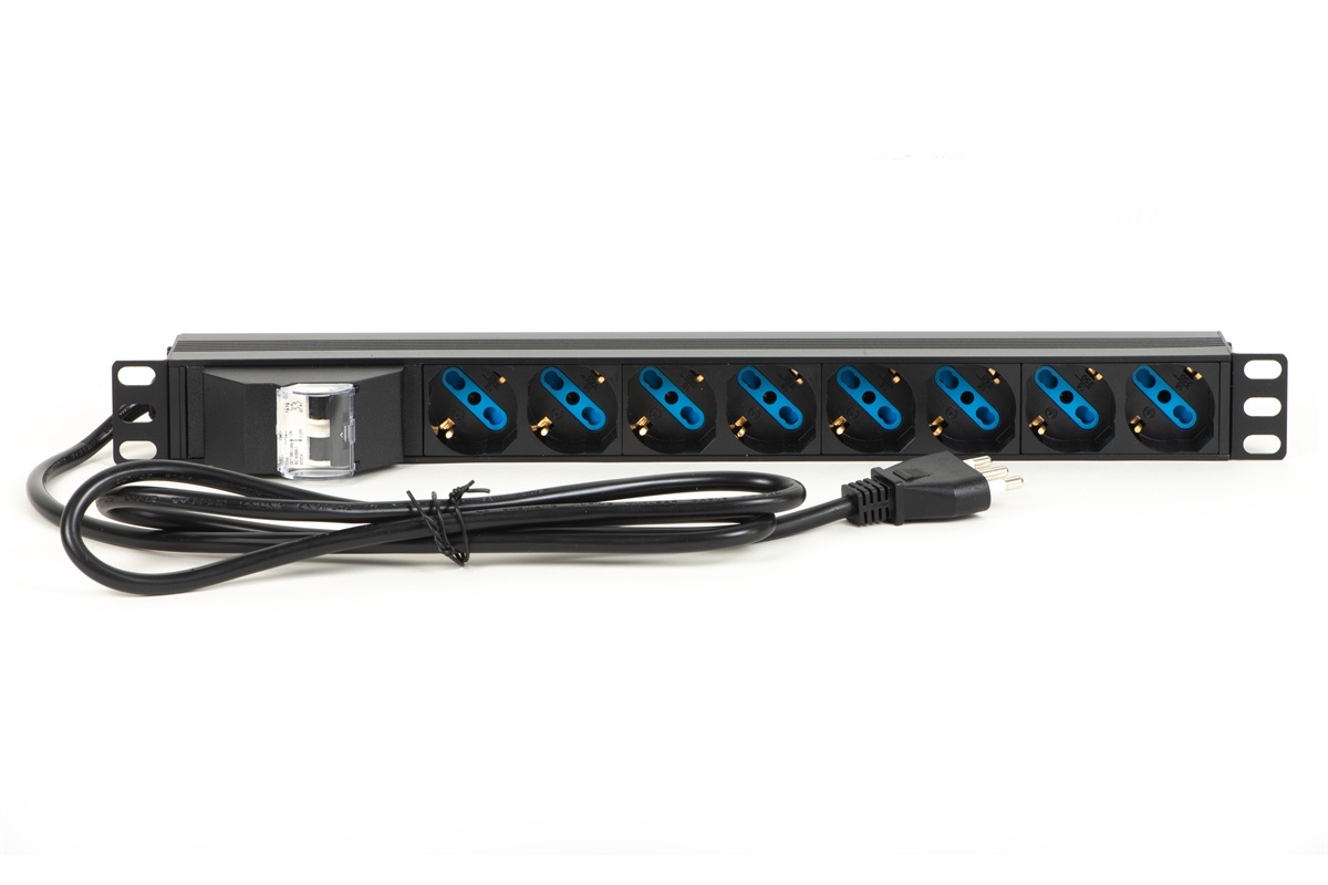LINK MULTIPRESA ALIMENTAZIONE PER RACK 19 CON 8 PRESE UNIVERSALI TRIPOLARI/SCHUKO MAGNETOTERMICA - ARMADI RACK ACCESSORI | TecnoCARE.net Sabaudia, Latina, Terracina, San Felice Circeo e Pontinia