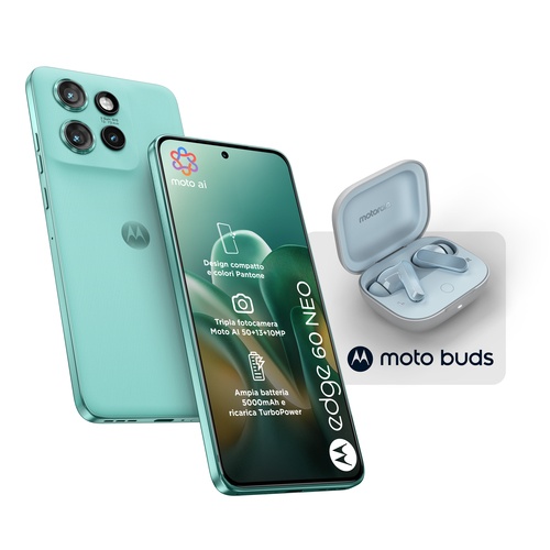 MOTOROLA MOTOROLA SMARTPHONE EDGE 60 NEO 8+256GB 6.36 5G PANTONE FROSTBITE + BUDS DS ITA - SMARTPHONE | TecnoCARE.net Sabaudia, Latina, Terracina, San Felice Circeo e Pontinia