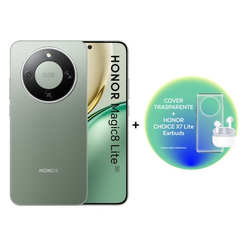 HONOR HONOR SMARTPHONE MAGIC8 LITE 8 256GB F. GREEN+ X7 LITE + TPU CASE - SMARTPHONE | TecnoCARE.net Sabaudia, Latina, Terracina, San Felice Circeo e Pontinia