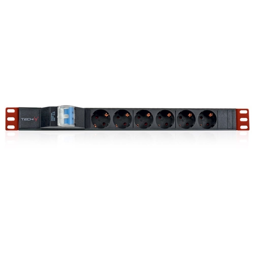 TECHLY Techly I-CASE STRIP-61UD Barra di alimentazione 19' 1U X6 - prese Schuko - BATTERIE E ALIMENTATORI | TecnoCARE.net Sabaudia, Latina, Terracina, San Felice Circeo e Pontinia