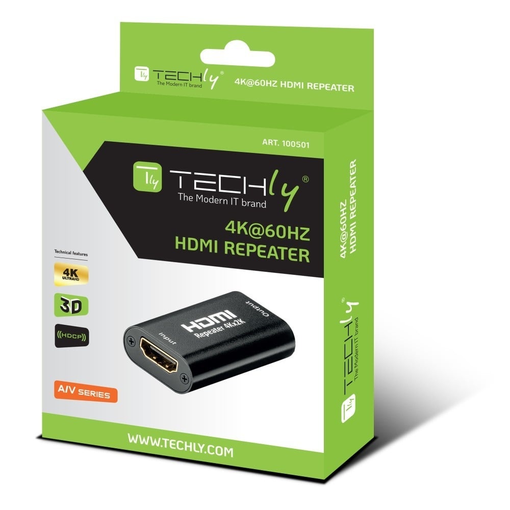 TECHLY Techly IDATA HDMI2-RIP4KT Amplificatore ripetitore del segnale HDMI 4K fino a 40m - ELABORAZIONI E DISTRIBUZIONI DEL SEGNALE | TecnoCARE.net Sabaudia, Latina, Terracina, San Felice Circeo e Pontinia