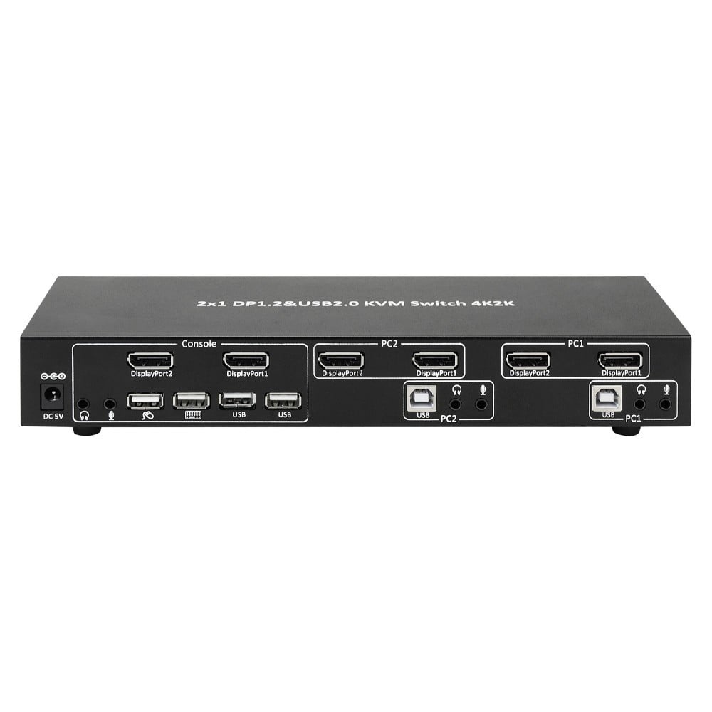 TECHLY Techly IDATA DP-KVM2 Switch KVM 2x1 DisplayPort/USB 4K Dual-Video con USB 2.0 - TASTIERE E CONTROLLER | TecnoCARE.net Sabaudia, Latina, Terracina, San Felice Circeo e Pontinia