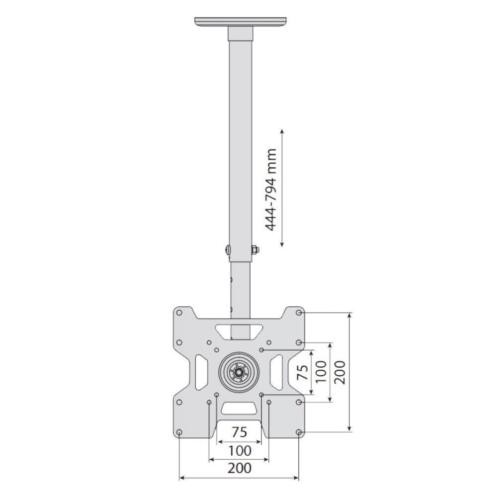 TECHLY Techly ICA-CPLB 906 Supporto a soffitto per TV 23-37" LED/LCD 45kg regolabile - ACCESSORI ED ELEMENTI PER APPARECCHIATURA AUDIO | TecnoCARE.net Sabaudia, Latina, Terracina, San Felice Circeo e Pontinia