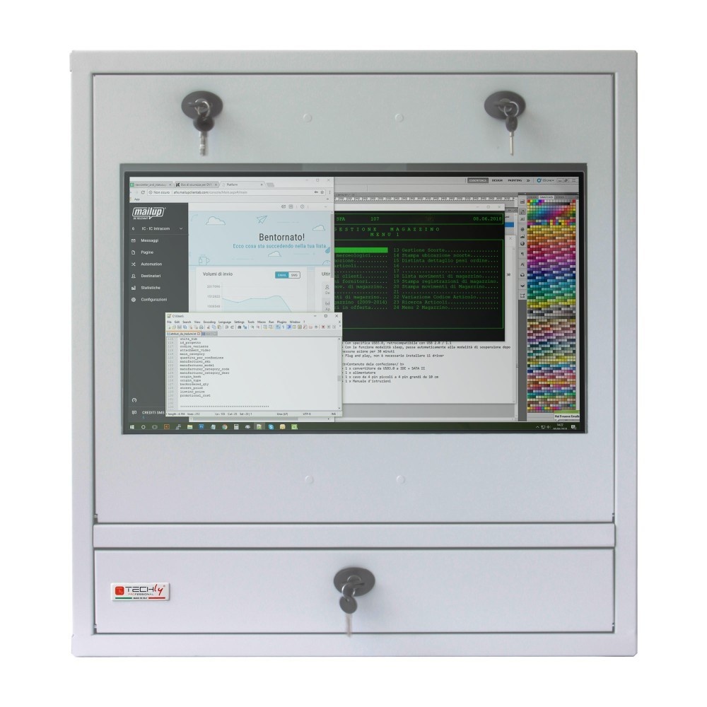 TECHLY Techly ICRLIM10 Armadio per PC industriale e supporto per monitor LED/LCD da 22” - COMPONENTI | TecnoCARE.net Sabaudia, Latina, Terracina, San Felice Circeo e Pontinia