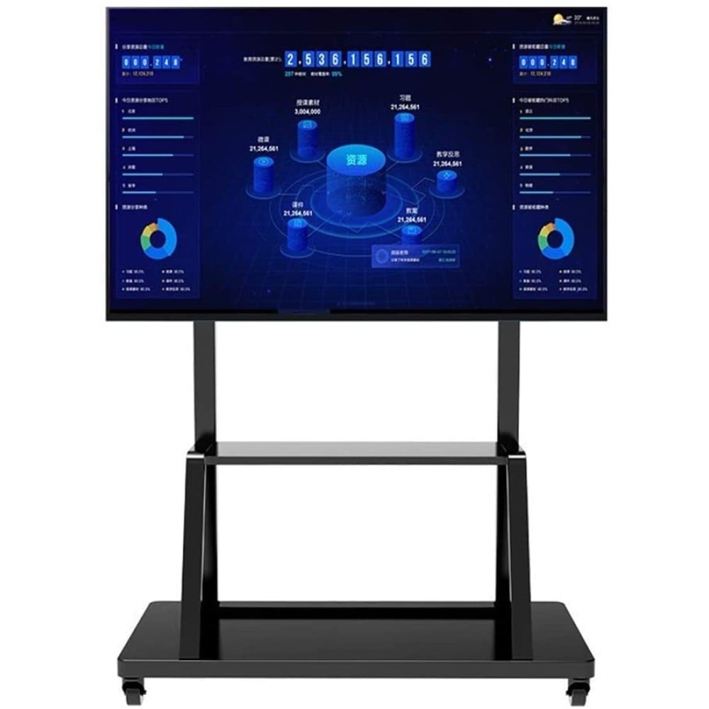 TECHLY Techly ICA-TR30 Supporto TV mobile 55-100" fino a 150kg regolabile con 2 ripiani - ACCESSORI ED ELEMENTI PER APPARECCHIATURA AUDIO | TecnoCARE.net Sabaudia, Latina, Terracina, San Felice Circeo e Pontinia
