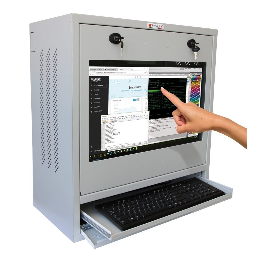 TECHLY Techly ICRLIM10SV Armadio per PC industriale e monitor touchscreen da 22” - COMPONENTI | TecnoCARE.net Sabaudia, Latina, Terracina, San Felice Circeo e Pontinia