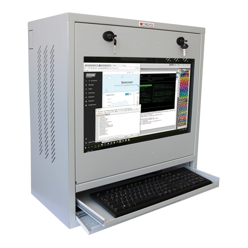 TECHLY Techly ICRLIM10SV Armadio per PC industriale e monitor touchscreen da 22” - COMPONENTI | TecnoCARE.net Sabaudia, Latina, Terracina, San Felice Circeo e Pontinia