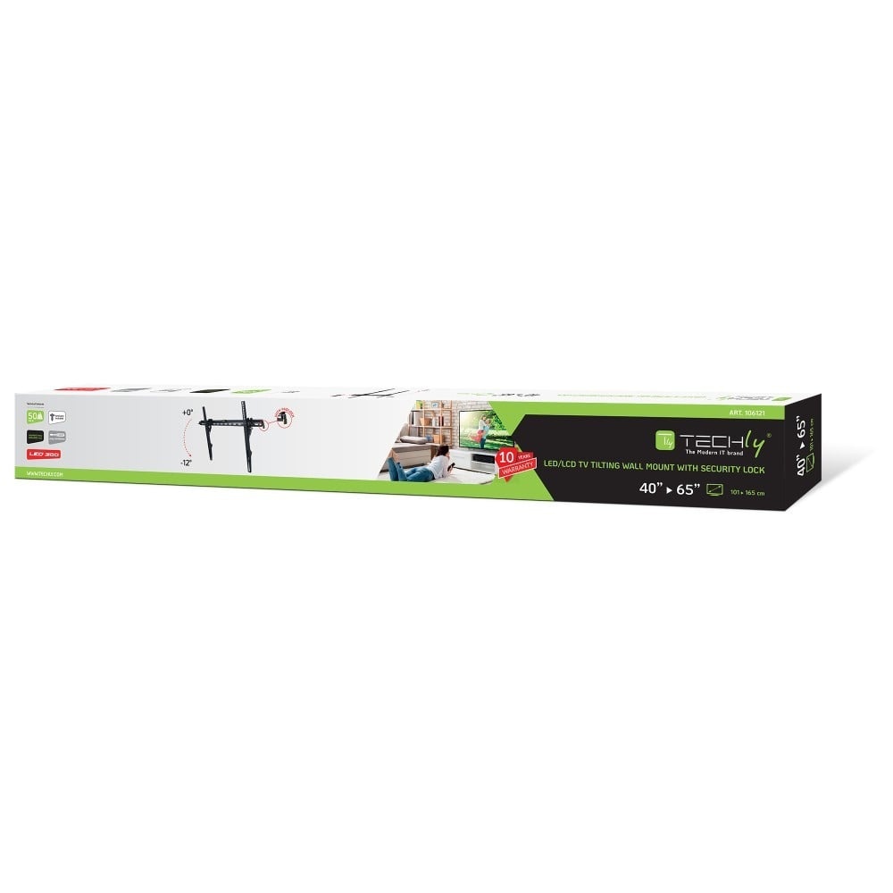 TECHLY Techly ICA-PLB 133LTY Supporto a parete per TV 40-65" LED/LCD 50kg inclinabile slim 37mm - ACCESSORI ED ELEMENTI PER APPARECCHIATURA AUDIO | TecnoCARE.net Sabaudia, Latina, Terracina, San Felice Circeo e Pontinia